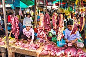 The Central Market in Phnom Penh, Cambodia, Indochina, South-East Asia