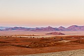 'Namib Desert Lodge', Sossusvlei, Namibia, Africa - view of the Naukluft mountains at sunset