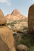 A view of Namibia's Matterhorn: the 1, 728 metre high Spitzkoppe, Erongo province and mountain massive