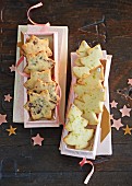 Christmas biscuits (stars and Christmas trees) as a gift