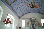 The island of Hiddensee - the 'rose sky' in the island church in Kloster on Hiddensee