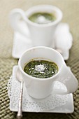 Spinach pudding with coconut