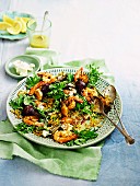 Farro, beetroot and kale salad