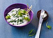 Tofu and herb cream with chives