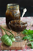 Tomato jam in a goblet