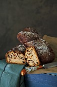 Plaited chocolate bread