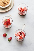 Strawberry Cheesecake in einem Glas