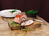 Stuffed pork belly with thyme