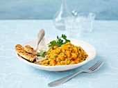 Vegetarian lentil curry (India)