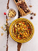 Fennel with chickpeas and pistachios