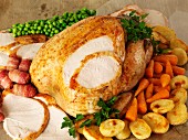 Roast turkey with all the trimmings