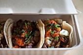 Tacos in a food truck (USA)