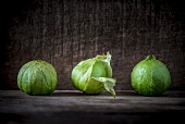 Three tomatillos