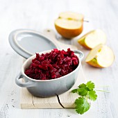 Beetroot and apple salad with horseradish