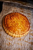Galette des rois (traditional Three King's Cake made with puff pastry, France)