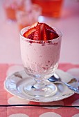 Strawberry cream with strawberries