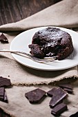 Chocolate Lava cake (chocolate cake with a liquid core)