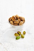 Pistachios, whole and shelled