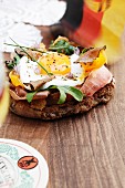Strammer Max (bread topped with ham and a fried egg) with truffles