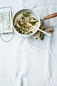 Artichoke risotto with parsley