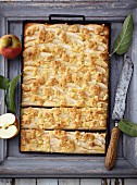 Apple cake with almond crumbles