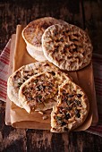 Unleavened bread with pine nuts, sunflower seeds and pumpkin seeds