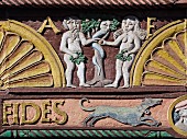 The façade of the 'Adam und Eva Haus', 1560, Paderborn