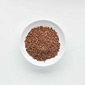 A plate of flax seeds
