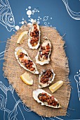 Grilled oysters with chorizo butter