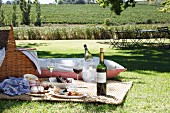 A picnic with wine