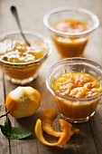 Marmalade in glass bowls