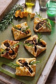 Mushroom parcels with rosemary