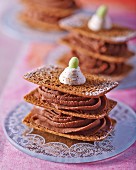 Millefeuille with chocolate cream