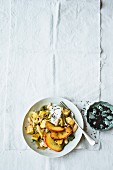 Vegetarian parsnip medley with white beans and apples