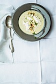 Creamy Jerusalem artichoke soup with potatoes