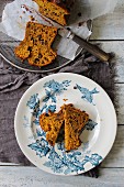 Pumpkin cake with chocolate chips