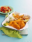 Oven-baked fish and chips
