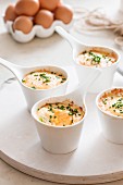 Baked eggs with smoked salmon