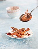 Fried king prawns