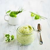 A jar of vegan herb cream