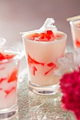 Yoghurt cream with carnation jelly