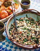 Greek rice pilau with spinach