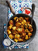Chicken ragout with coriander and mint
