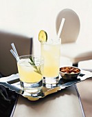 Two cocktails: Sunday Roast and Ginger Sling