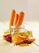 Zutaten für Karottensuppe