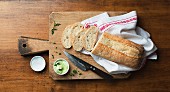 Ciabatta with herb butter