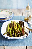 Roasted asparagus with tomato dressing