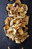 Aubergine chips with wildflower honey and sea salt (Italy)
