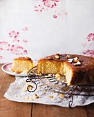 Spelt polenta cake with orange syrup