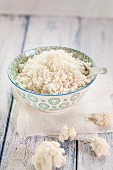 Blumenkohl-Reis und Blumenkohlröschen